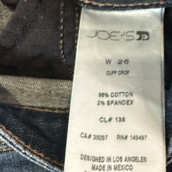 Joes jeans cuff crop size 26w - Picture 3 of 4
